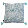 Velvet Cushion Cover Baldu Floral Light Blue (45x45 cm) - Gaya Alegria