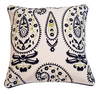 Embroidered Cotton Cushion Cover Charilee Dark Navy(50x50cm) by Gaya Alegria