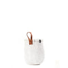 Mono Basket - White (XS) with leather loop