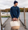 Mono Basket - Sarah Light Brown with Leather Handles