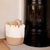 Mono Basket - Sarah Light Brown with Leather Handles