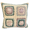 Eco-Friendly Cotton Cushion Cover Crochet pistachio Pale Yellow (45x45cm) - Gaya Alegria