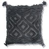 Cotton Cushion Cover - Ziska Dark Grey (L/50x50cm) by Gaya Alegria