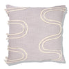 Cotton Cushion Cover -  Ziyan Light Grey - White (50x50cm) by Gaya Alegria