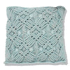 Cotton Cushion Cover - Macrame Zara Washed Light Blue (45x45cm) by Gaya Alegria