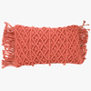 Cotton Cushion Cover - Macrame Zara Washed rusty Orange (30x50cm) by Gaya Alegria