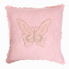 Cotton Cushion Cover -  Zimmie Pink Butterfly (45x45cm) by Gaya Alegria