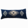 Raw Cotton Cushion Cover Sulae Dark Navy (30x60cm) - Gaya Alegria