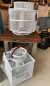 NOW 65% OFF!!!  Handmade Rattan Lantern - Paloma Square Steel Blue, Black or white with Leather Handles - Gaya Alegria