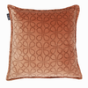 Velvet Handmade Block Printed Cushion Cover -  Zadok Abricot (45x45cm) by Gaya Alegria