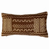 Cotton Block Printed Cushion Cover - Zako Brown (30 x 60 cm) by Gaya Alegria