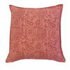 Cotton Block Printed Cushion Cover -  Zamora Coral (45x45cm) by Gaya Alegria