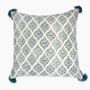 Cotton Cushion Cover -  Zimmel Black light blue (45x45cm) by Gaya Alegria