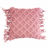 Cotton Cushion Cover - Macrame Zara Washed Apricot Blush (50x50cm) by Gaya Alegria