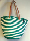 Mono Basket - Ella (Thin stripe Green/White & LH) | Gaya Alegria 