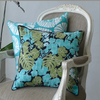 Eco-friendly Cotton Cushion Cover Orchid Black Turquoise (45x45cm) - Gaya Alegria