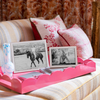 Photo Frame White Lacquer & Silver Frame - Gaya Alegria