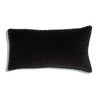 Velvet Cushion Cover - Baldu Black (30x60cm)