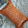 Eco Friendly Raw Cotton Cushion Cover Panah Orange (30x50cm) - Gaya Alegria
