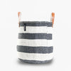 NOW 40% OFF!!! Mono Basket - Adia Gray with Leather Handles