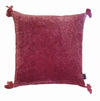Velvet Cushion Cover Baldu Floral Fuchsia (45x45 cm) - Gaya Alegria