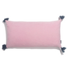 Cushion Cover - Baldu Sweet Pink with dark green tassels