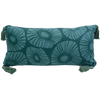 Cushion Cover - Dark teal green flower (30x60cm) | Gaya Alegria 