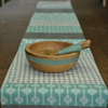 Table Runner - Turquoise Grey Cotton (245 cm) | Gaya Alegria 