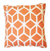 Embroidered Wool Cushion Cover Caitlin Orange (50x50cm) by Gaya Alegria