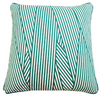 Embroidered Cotton Cushion Cover Camilla Turquoise (50x50cm) by Gaya Alegria