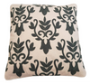 Embroidered Cotton Cushion Cover Caressa Gray (50x50cm) by Gaya Alegria
