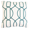 Embroidered Cotton Cushion Cover Casilda Turquoise (50x50cm) by Gaya Alegria