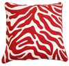 Embroidered Cotton Cushion Cover Cerissa Red (50x50cm) by Gaya Alegria