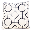 Embroidered Cotton Cushion Cover Cescily Dark Navy (50x50cm) by Gaya Alegria