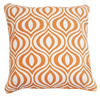 Embroidered Cotton Cushion Cover Chantal Orange (50x50cm) by Gaya Alegria