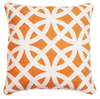 Embroidered Cotton Cushion Cover Chere Orange (50x50cm) by Gaya Alegria