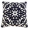 Embroidered Cotton Cushion Cover Claressa Dark Navy (50x50cm) by Gaya Alegria