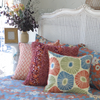 Crocheted Cotton Cushion Cover Wave Earth (45x45cm) - Gaya Alegria