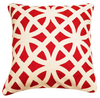 Embroidered Wool Cushion Cover Coraline Red (50x50cm) by Gaya Alegria