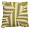 Embroidered Cotton Cushion Cover Creola Green (50x50cm) by Gaya Alegria