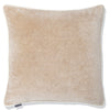 Velvet Cushion Cover - Baldu Light Beige with white border (52x52 cm) by Gaya Alegria