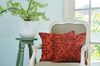 Eco-friendly Cotton Cushion Cover - Geometric Orange (50x50cm) - Gaya Alegria