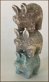 Wooden rustic pigs (set of 3) - Gaya Alegria
