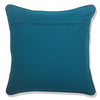 Embroidered Cotton Cushion Cover Callie Turquoise (50x50cm) by Gaya Alegria