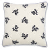 Embroidered Cushion Cover Cezanne Dark Navy (50x50cm) by Gaya Alegria