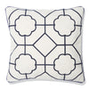 Embroidered Cotton Cushion Cover Cescily Dark Navy (50x50cm) by Gaya Alegria