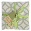 Rings Pistachio cotton coaster - set of 4 | Gaya Alegria 