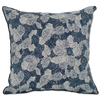 Eco-friendly Cotton Cushion Cover Floral Midnight blue (50x50cm) - Gaya Alegria