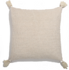 Raw Cotton Cushion Cover Gir Natural with Beaded Tassels (50 x 50cm) - Gaya Alegria