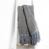 Handmade Cotton Throw Aiko Grey Stitch (130 x 188cm) - Gaya Alegria
